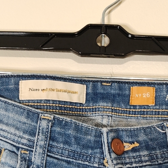 Anthropologie Pilcro Womens Hyphen Slim Skinny Jeans Blue Distress size 26 - Picture 2 of 10